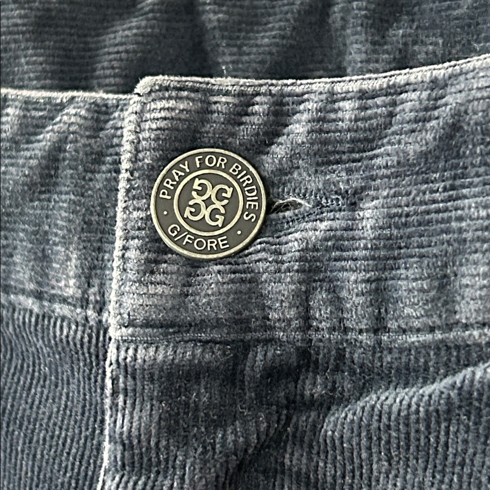 G/Fore High Stretch Cords Sz 32 Twilight/Navy Blue Active/Golf/Corduroys - Picture 3 of 11